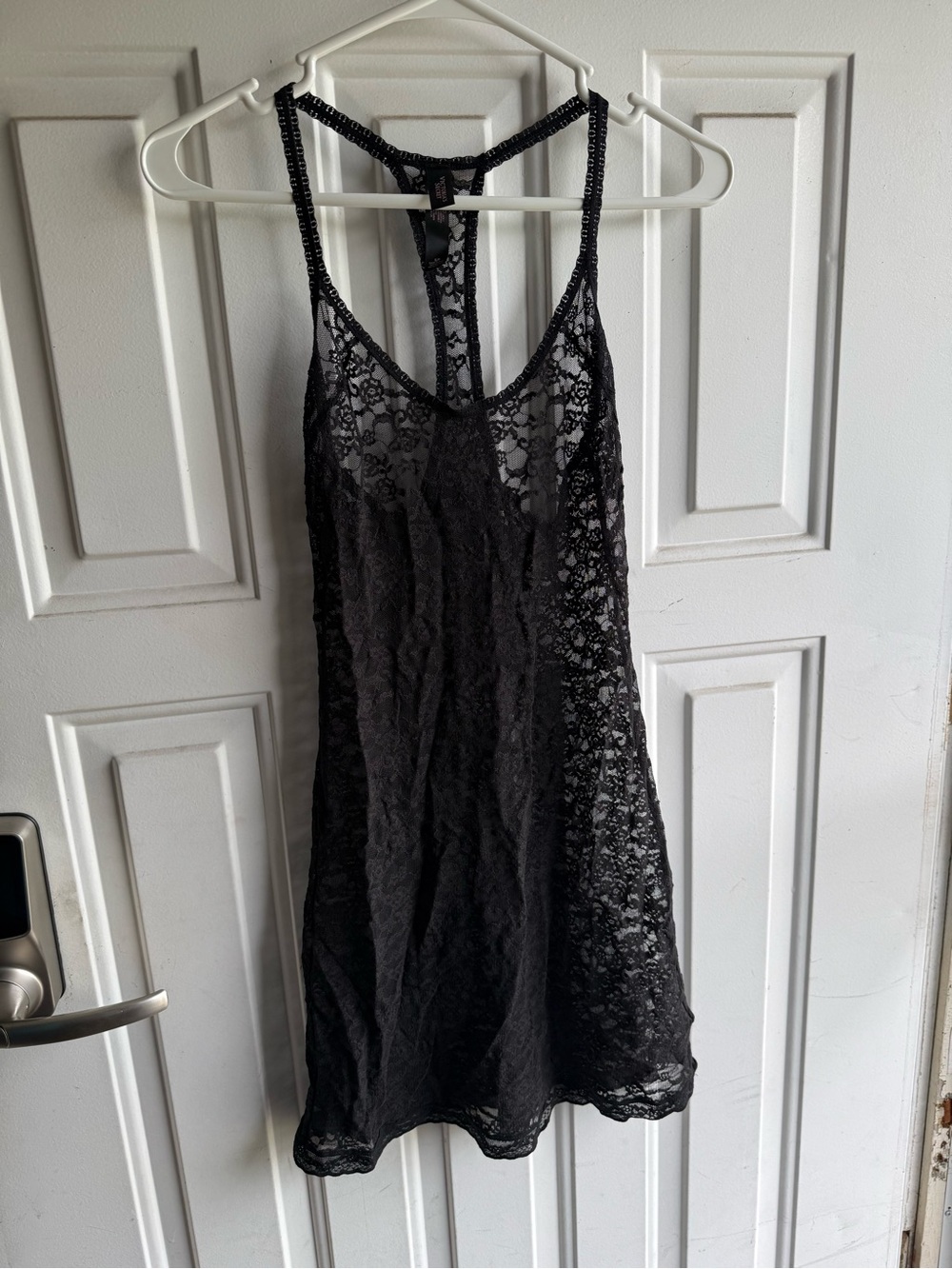 Victoria's Secret Black Lace Chemise with Racerback